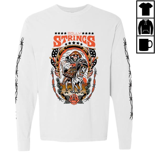 Billy Strings Merchandise #3 Back Tattoo Long Sleeve Tee