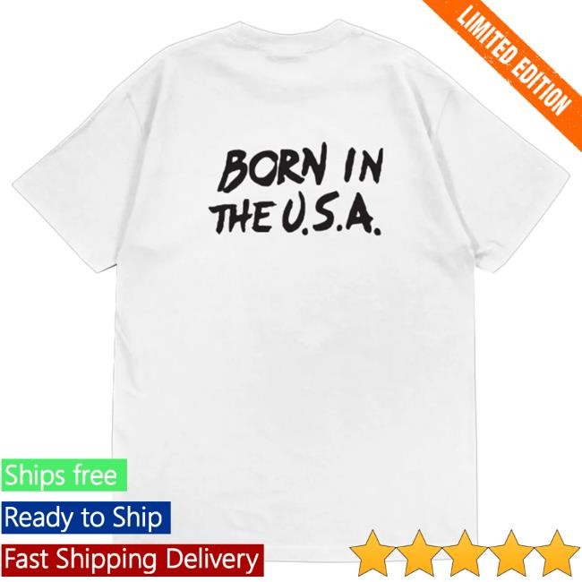Official Bruce Springsteen Merch Store Retro Born In The U.S.A. Photo Shirts Springsteen