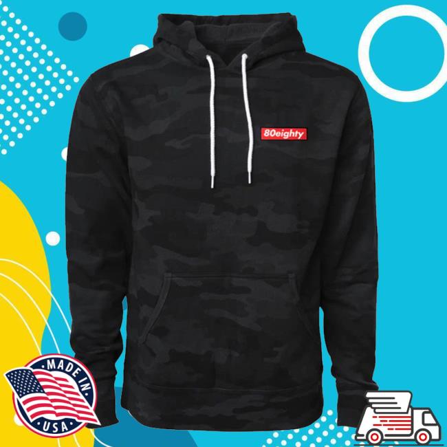 Official 80Eighty Sage Black Camo Premium Hooded Sweatshirt