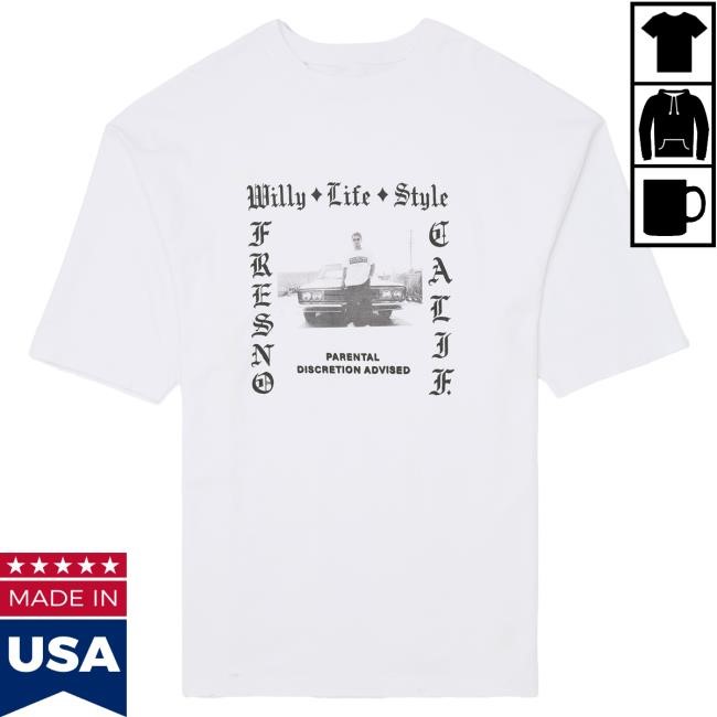 Official Willy Chavarria Willy Life Style Northsider T Shirt White