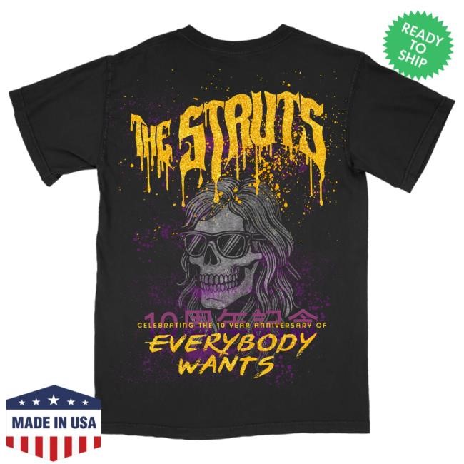 Official The Struts Store Shop 10 Years of Everybody Wants Shirt