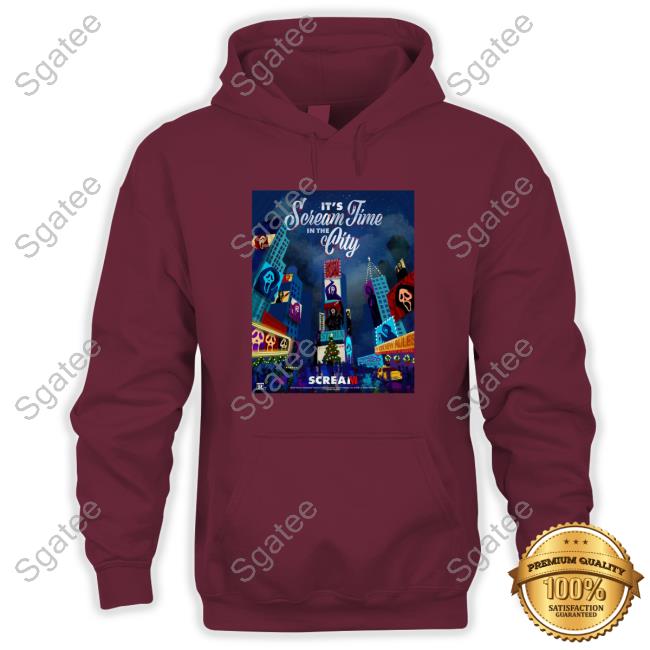 Discussingfilm It's Scream Time In The City Hooded Sweatshirt Discussingfilm