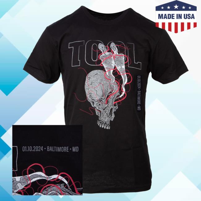 Official Tool Muisc Band Clothing Store Shop 2024 Tour Tee - Baltimore, Md ToolBand ToolMusic Merch