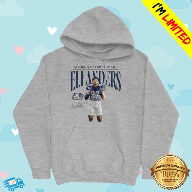 Official NIL Georgia Southern Apparel Sport Grey Illustrated Hooded Sweatshirt GeorgiaSouthern
