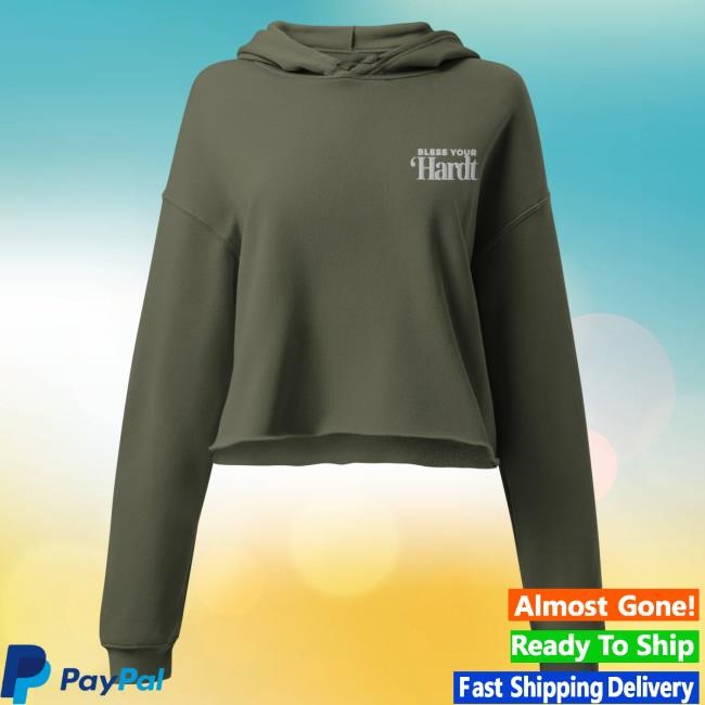 Dirty Media Bless Your 'Hardt Crop Popover Hoodie Military Green Dirty Media Shop Store Merch Official