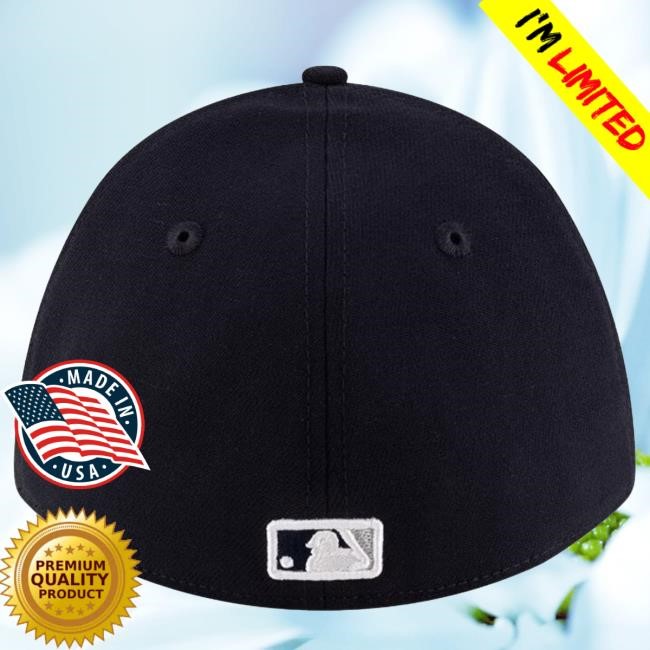 New Era New York Yankees Navy Blue 39THIRTY Cap Rally House New Era New York Yankees Mens Replica Flex Hat MLB Baseball MLB