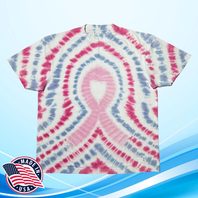 Official The Tie Dye Company Breast Cancer Ribbon Tie Dye Tshirt