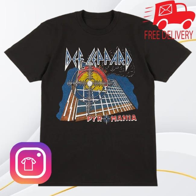 Official Def Leppard Pyromania Tracklist Attractive Shirt
