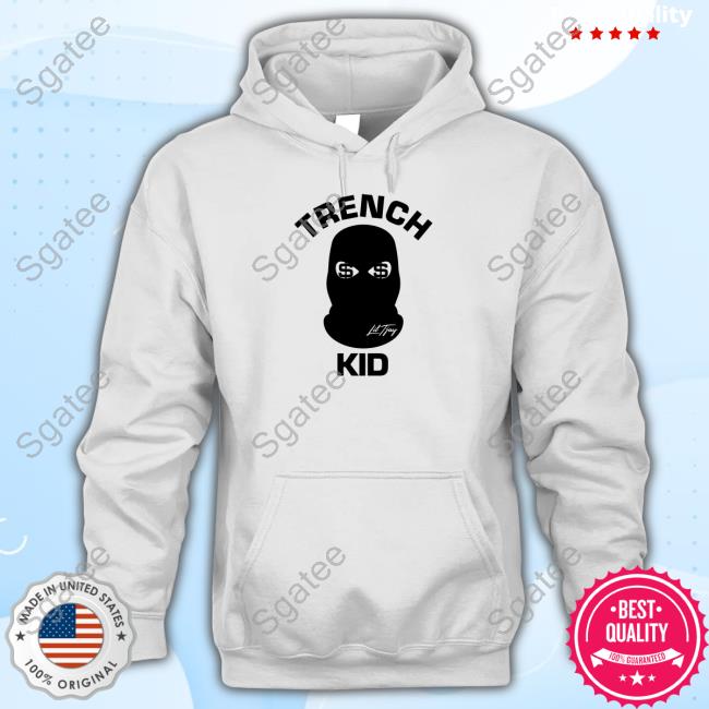 Official Lil Tjay Trench Kid Balaclava White Hoodie