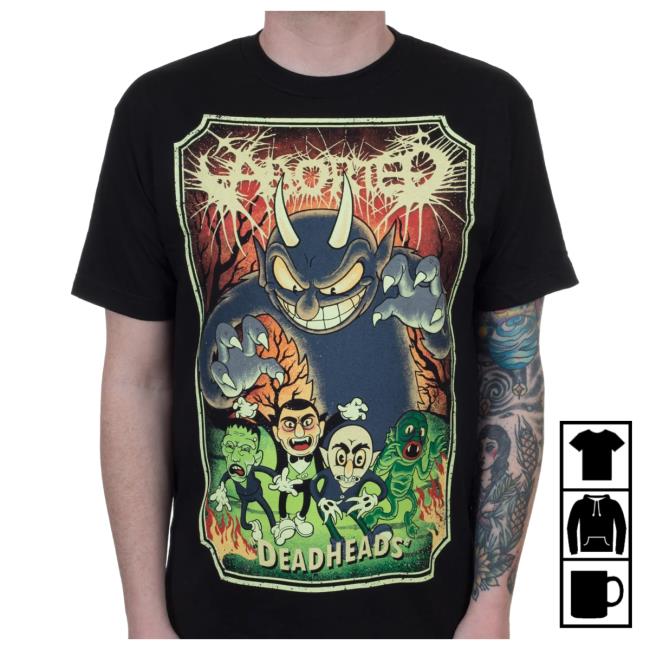 Official Indie Merch Store Shop Aborted "Deadheads (Color)" T-Shirt IndieMerchStore