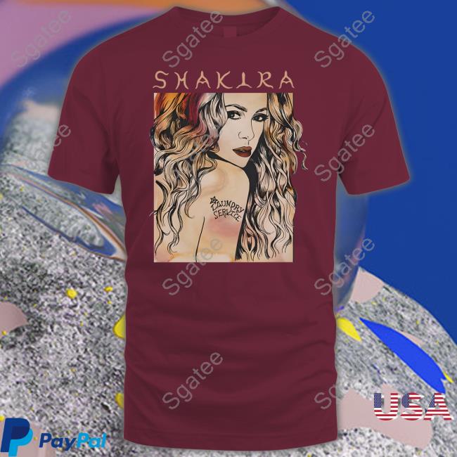 Official Shakira Merch Store laundry Service Illustrated T Shirt Laundry Service Illustrated T Shirt