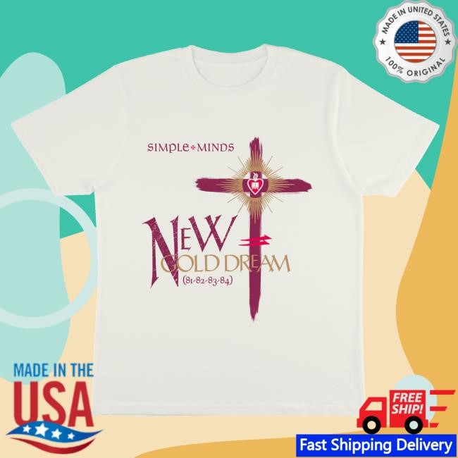 Simple Minds Official Merch Shop New Gold Dream White T-Shirt Simple Minds Store Clothing