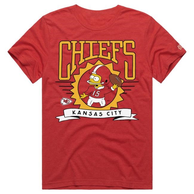 Official Kansas City Chiefs Homage x The Simpsons Youth Tee - Red
