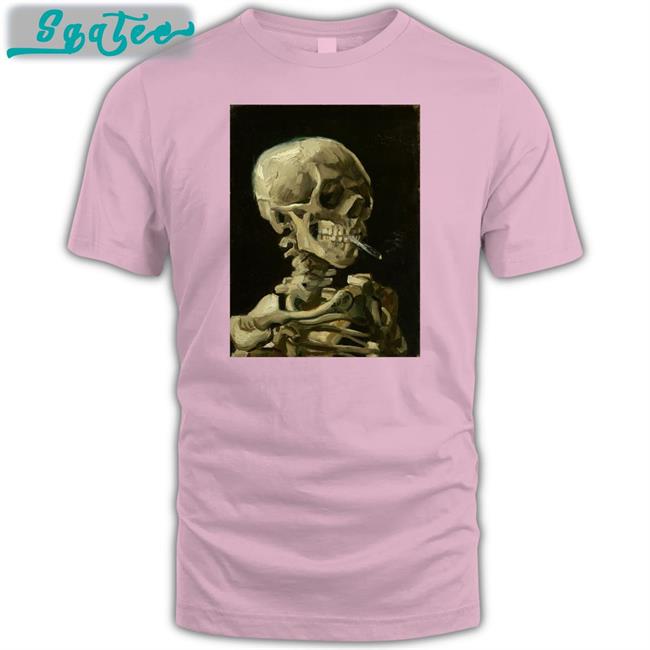Vincent Van Gogh Paint This Skeleton Smoking A Cigarette In 1886 Long Sleeve Tee Shirt The Cultural Tutor