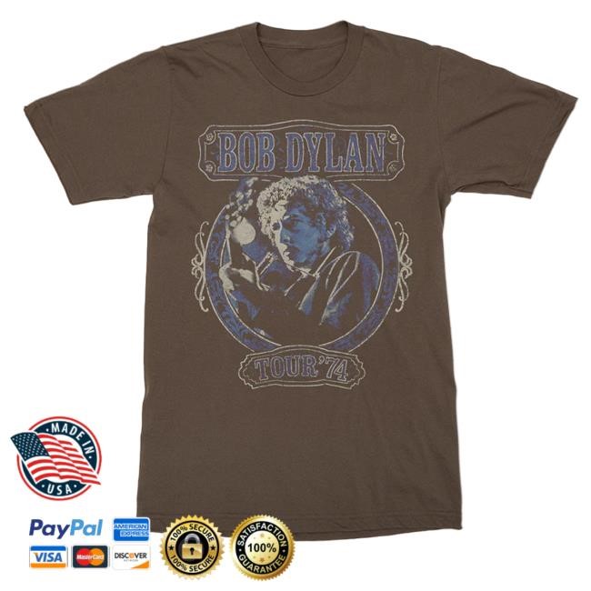 Official Bob Dylan Merch Store Bob Dylan Tour '74 Brown Tees BobDylan