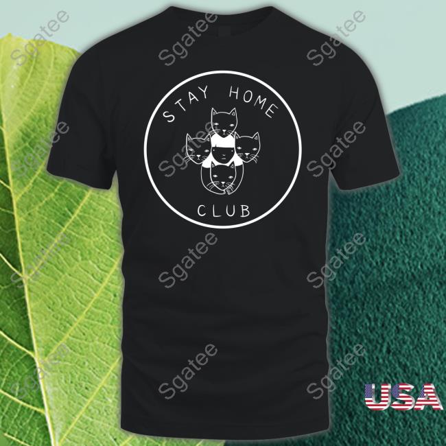 Stay Home Club Black Long Sleeve T Shirt