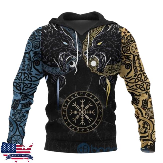 Banantees Hati And Skoll Viking All Over Printed 3D Long Sleeve T Shirt