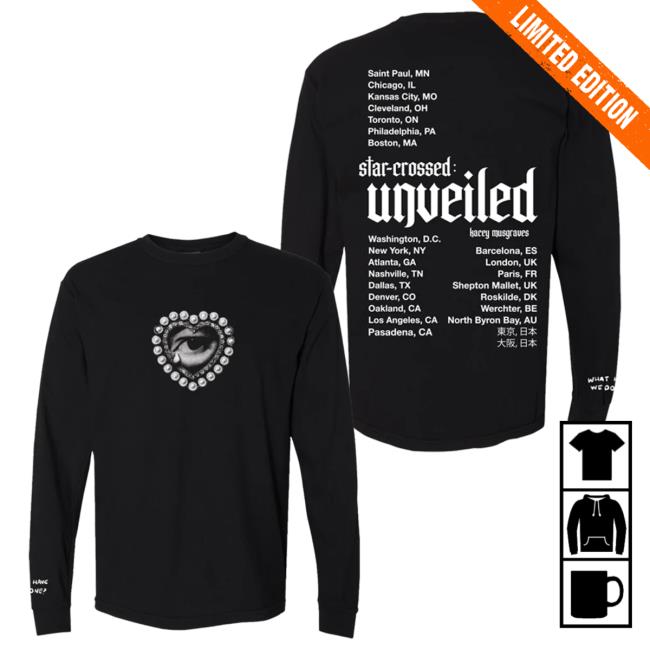 Official Kacey Musgraves Merch Store KaceyMusgraves Star-Crossed: Unveiled Black World Tour Attractive Shirt Kacey Musgraves Apparel Clothing Shop