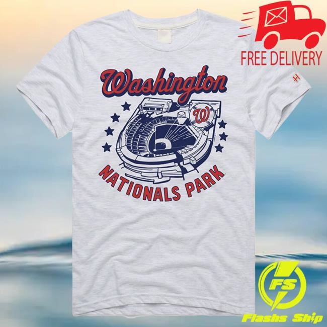 Homage Washington Nationals Ash Park Baseball Short Sleeve Fashion Hot Shirt | Rally House Official Merch Store – Buy Official MLB T Shirt