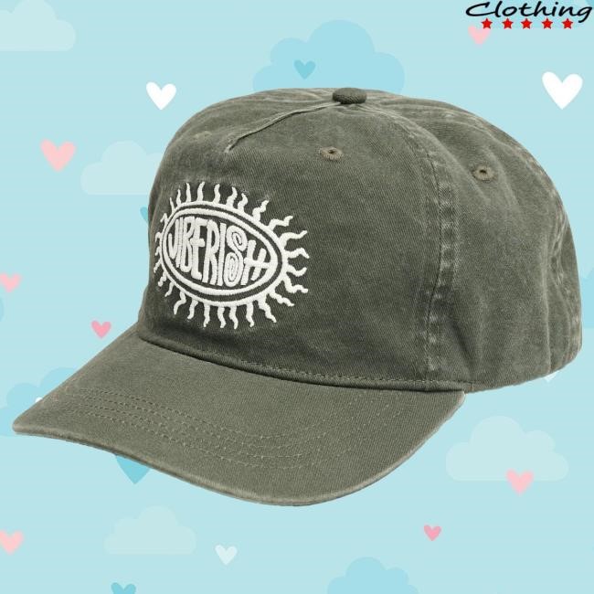 Official Jiberish Clothing Jiberish Daystar Denim 5-Panel Overdyed Green Cap Official Jiberish Clothing Jiberish Daystar Denim 5-Panel Overdyed Green Cap