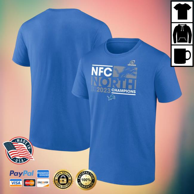 Official Detroit Lions 2023 Nfc North Division Champions Conquer T-Shirt
