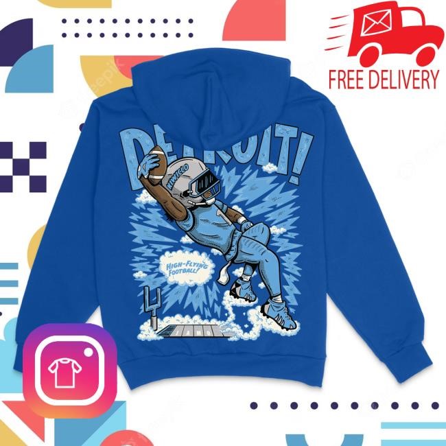 Official Kiwiclo High-Flying Football Hoody Blue Official Kiwiclo High-Flying Football Attractive Hoodie Blue