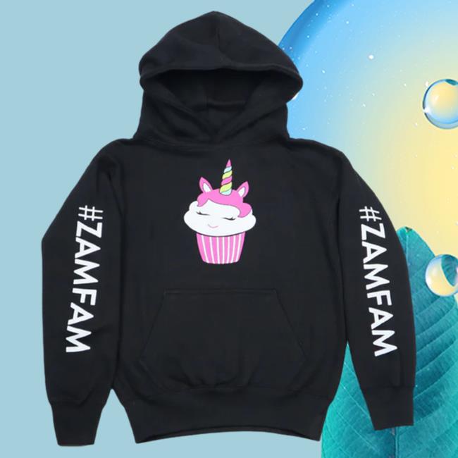 Official Rebecca Zamolo Merch Store #Zamfam Unicorn Hooded Sweatshirt RebeccaZamolo Shop