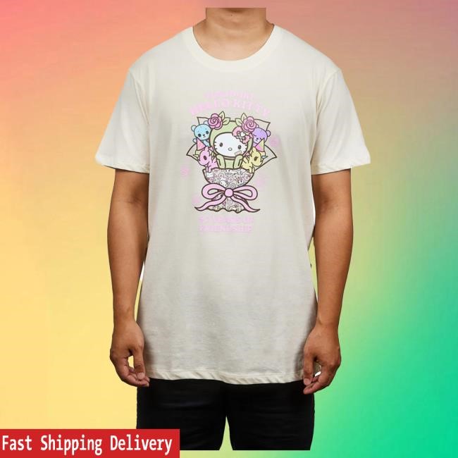 Tokidoki X Hello Kitty 50Th Anniversary Birthday Bouquet Tee New Shirt