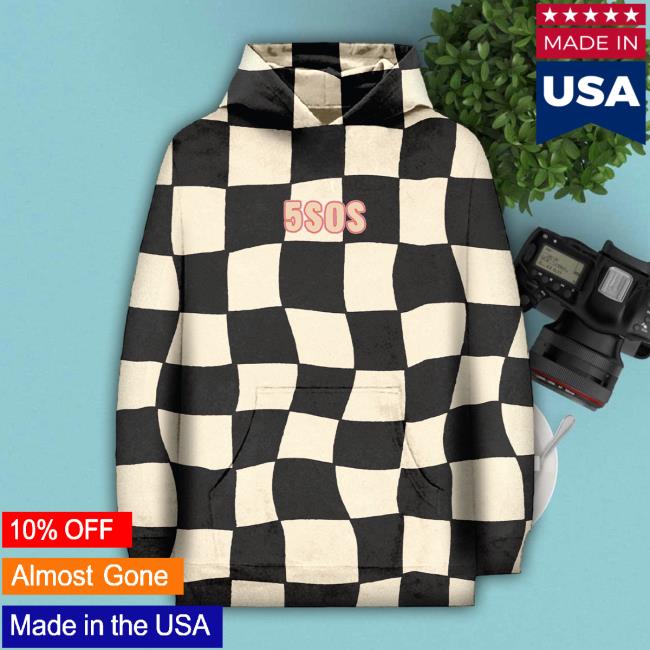 5 Seconds Of Summer Holiday Range Merch Limited Edition Checkered Hoodie