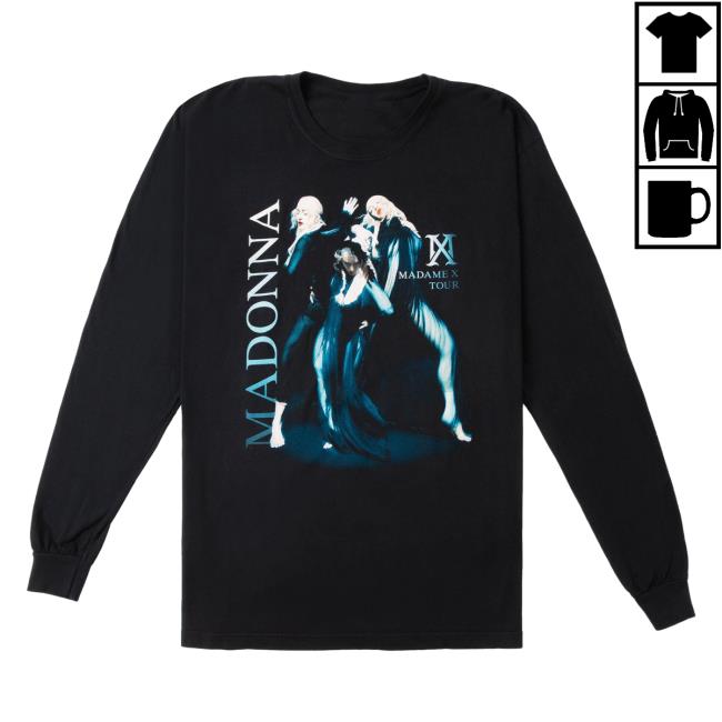 Official Madonna Merch Store Three Photos Of Dancing Madonna Long Sleeve Tshirt Madonna Louise Ciccone Clothing Shop