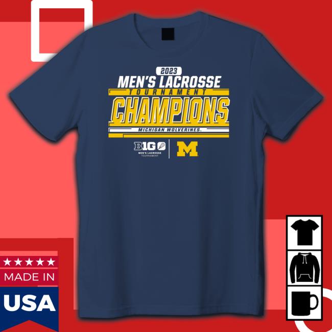 Official Fanatics Merch 2023 Big Ten Men's Lacrosse Tournament Champions T Shirt