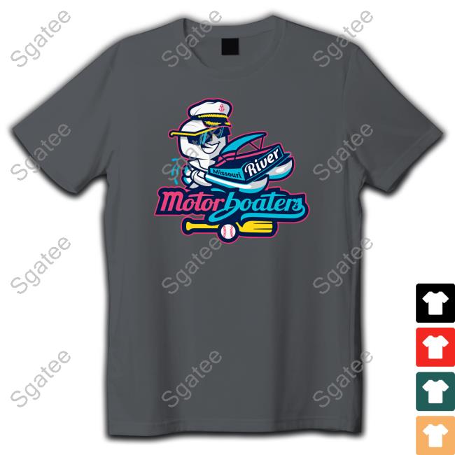 Bismarck Larks Merchandise Motorboaters Full Logo Shirt Missouri River Motorboaters