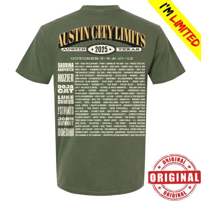 Acl Merch 2025 Records Lineup Hot Shirt Austin City Limits Music Festival