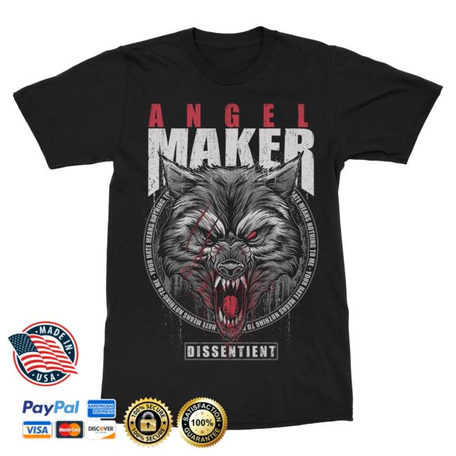 Official Indie Merch Store Angelmaker Battle Wolf Tee Shirt Indiemerchstore