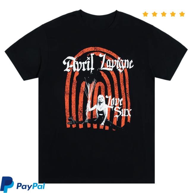 Official Avril Lavigne Merch Store Avril Lavigne Love Sux Red Rainbow Attractive Shirt AvrilLavigne