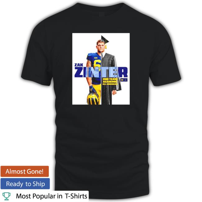 Official Zak Zinter 2nd team academic all-American Long Sleeve T Shirt