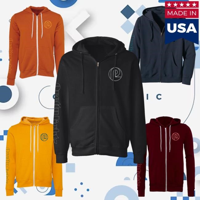 Official Pretty Lights Merch Pretty Lights Badge Logo Zip Pull Over Hoodie (Black) PrettyLights
