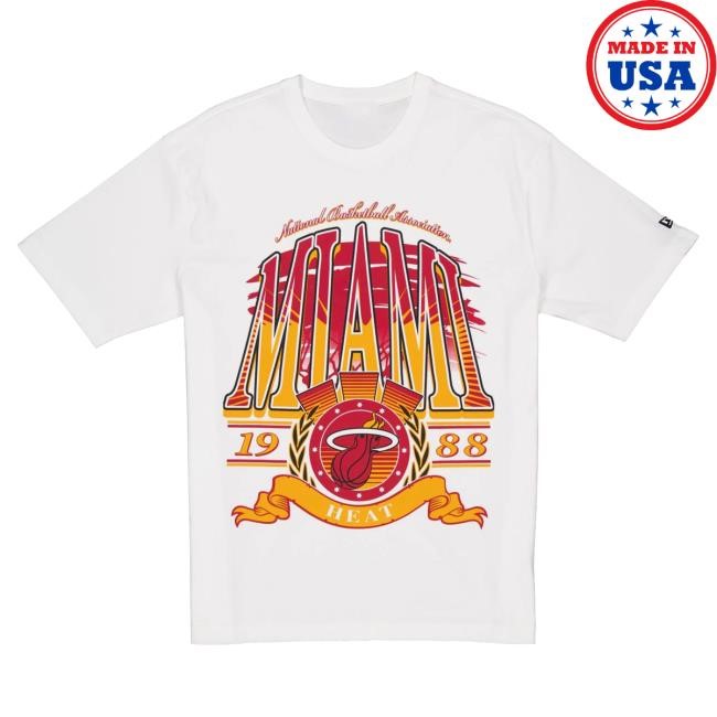 Official New Era Cap Apparel Store Shop Miami Heat Sport Classics White Attractive Shirt Newera Cap Clothing Merch NeweraCap