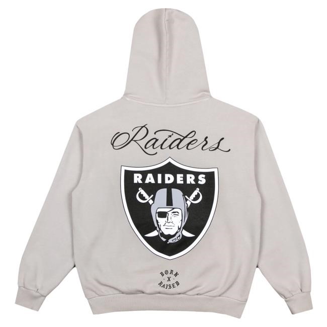 Official Born X Raised Merch Store Born X Raised + Raiders Fine Line Hood: Silver Hood By Bxr Sport + NFL