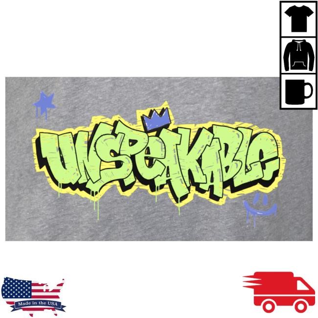 Official Unspeakable Merch Grey Graffiti Tee
