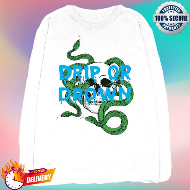 Official Gunna Merch Store Gunna 3 Headed Snake Long Sleeve T-Shirt (White)