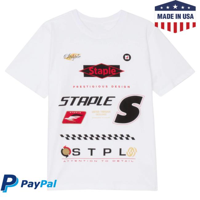 Official Staple Pigeon Clothing Grand Prix Logos New Shirt White Staplepigeon