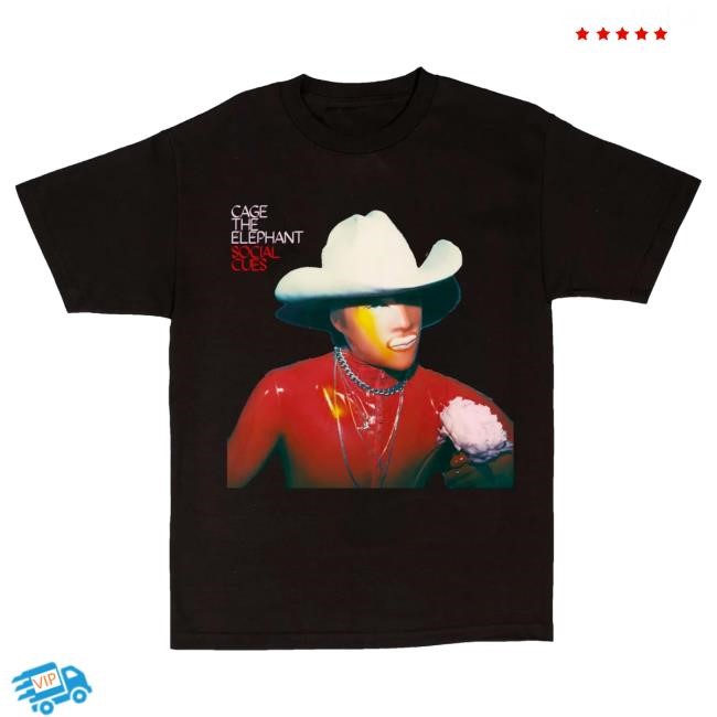 Official Cage The Elephant Merch Social Cues Latex Cowboy Tee