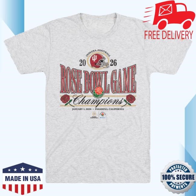 Official Indiana Hoosiers 2026 Rose Bowl Champs Heavyweight Tee