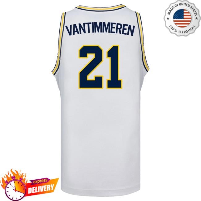 Michigan Wolverines #21 Ally VanTimmeren Student Athlete White Women's Basketball Jersey Tees | The M Den Official Merch Store Shop