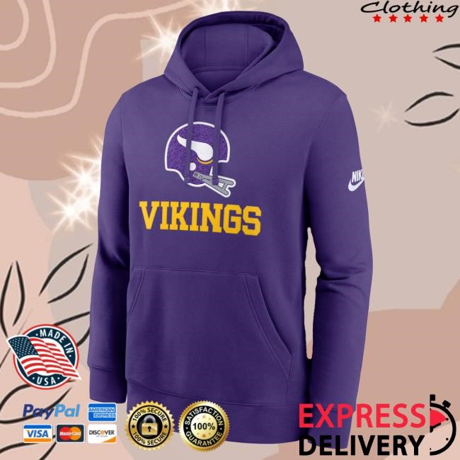 Official Minnesota Vikings Shop Men's Nike Purple Minnesota Vikings Best Season Rewind Club Attractive Hoodie MinnesotaVikings