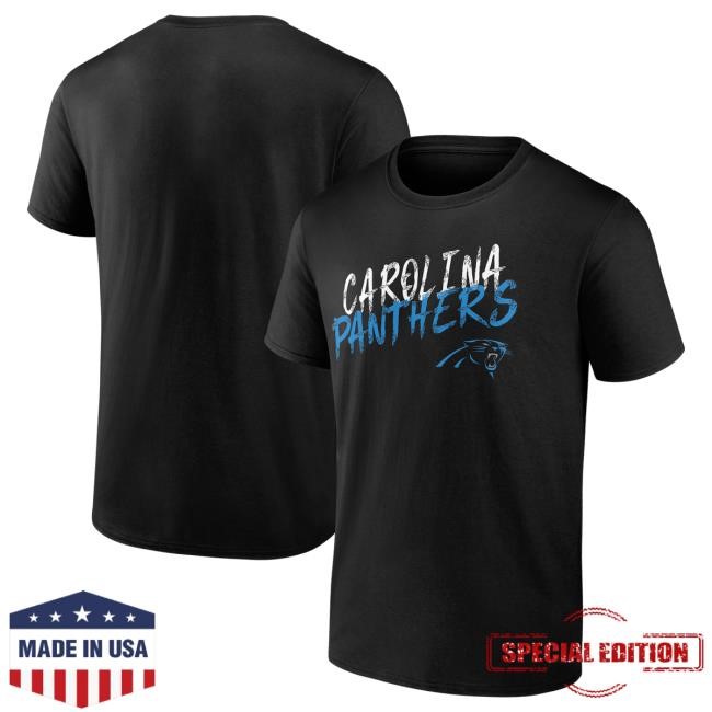 Carolina Panthers Hustle NFL Football Minimal Design NFL Football Carolina Panthers Hustle Graphic Tee