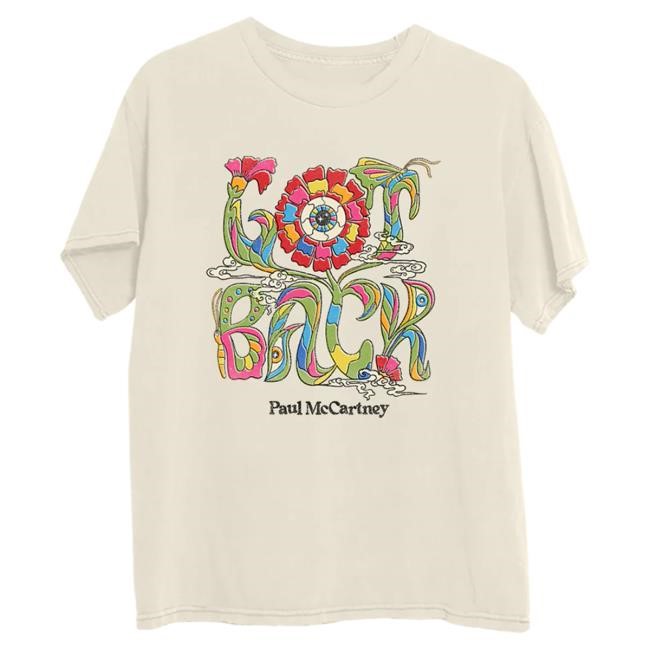 Official Paul Mccartney Got Back 2025 Floral Tour Tee
