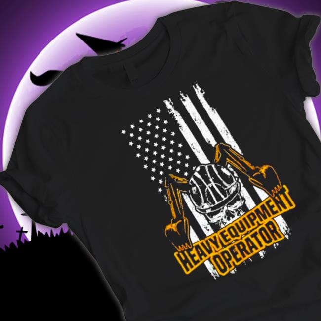 Top Heavy equipment operator US Flag Hooded Sweatshirt