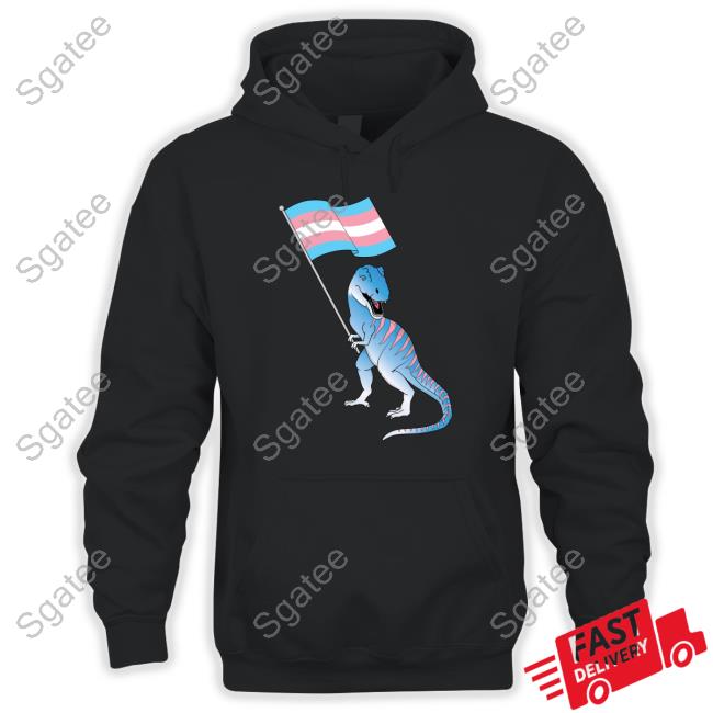 Official Trans Dinosaur Pride Flag Lbgt Gay Lesbian Hoodie Trans People Getting Common Ws Commontransws